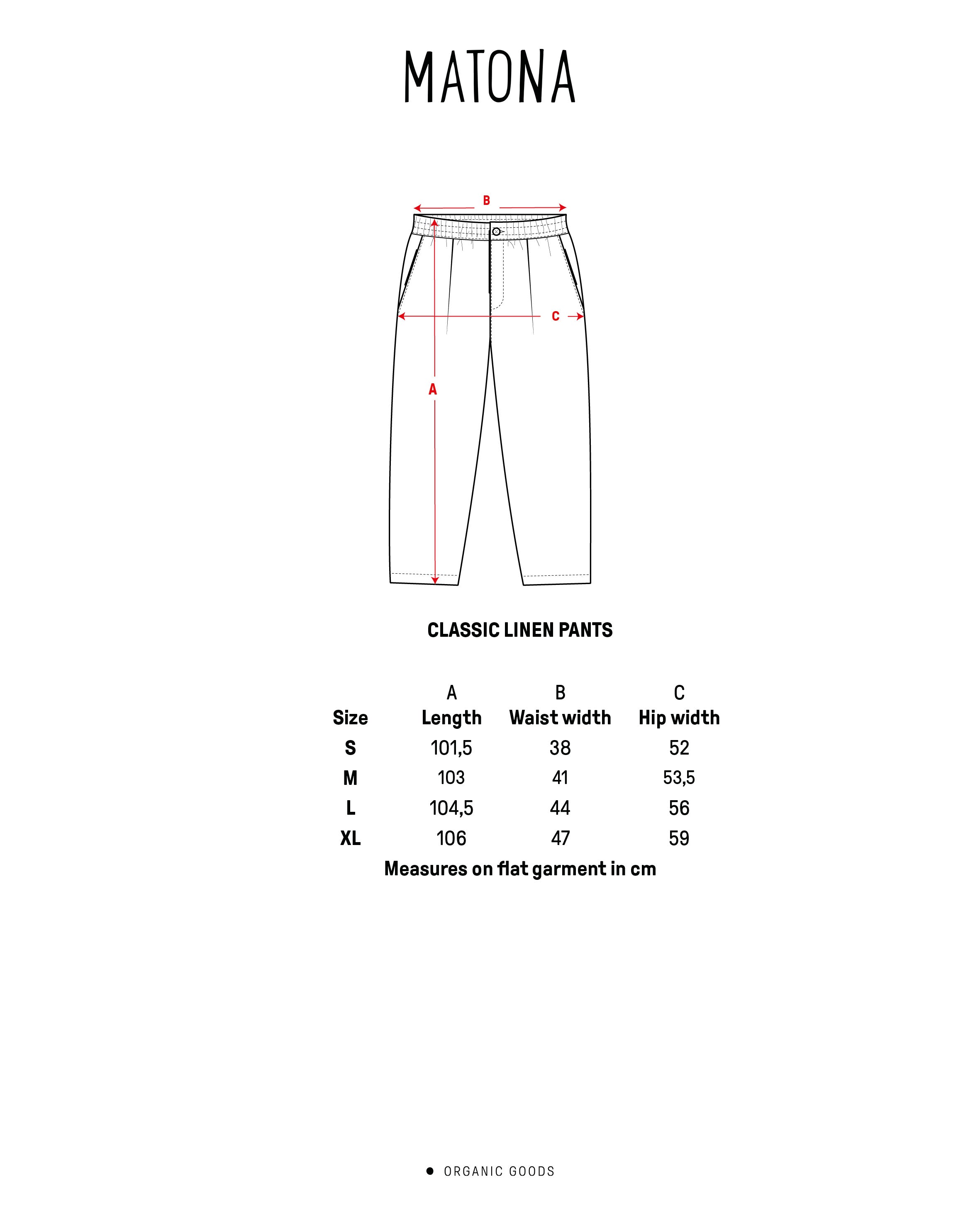 Classic Linen Pants black