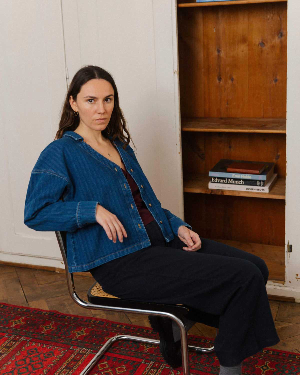 Pleated Tencel Trousers midnight blue