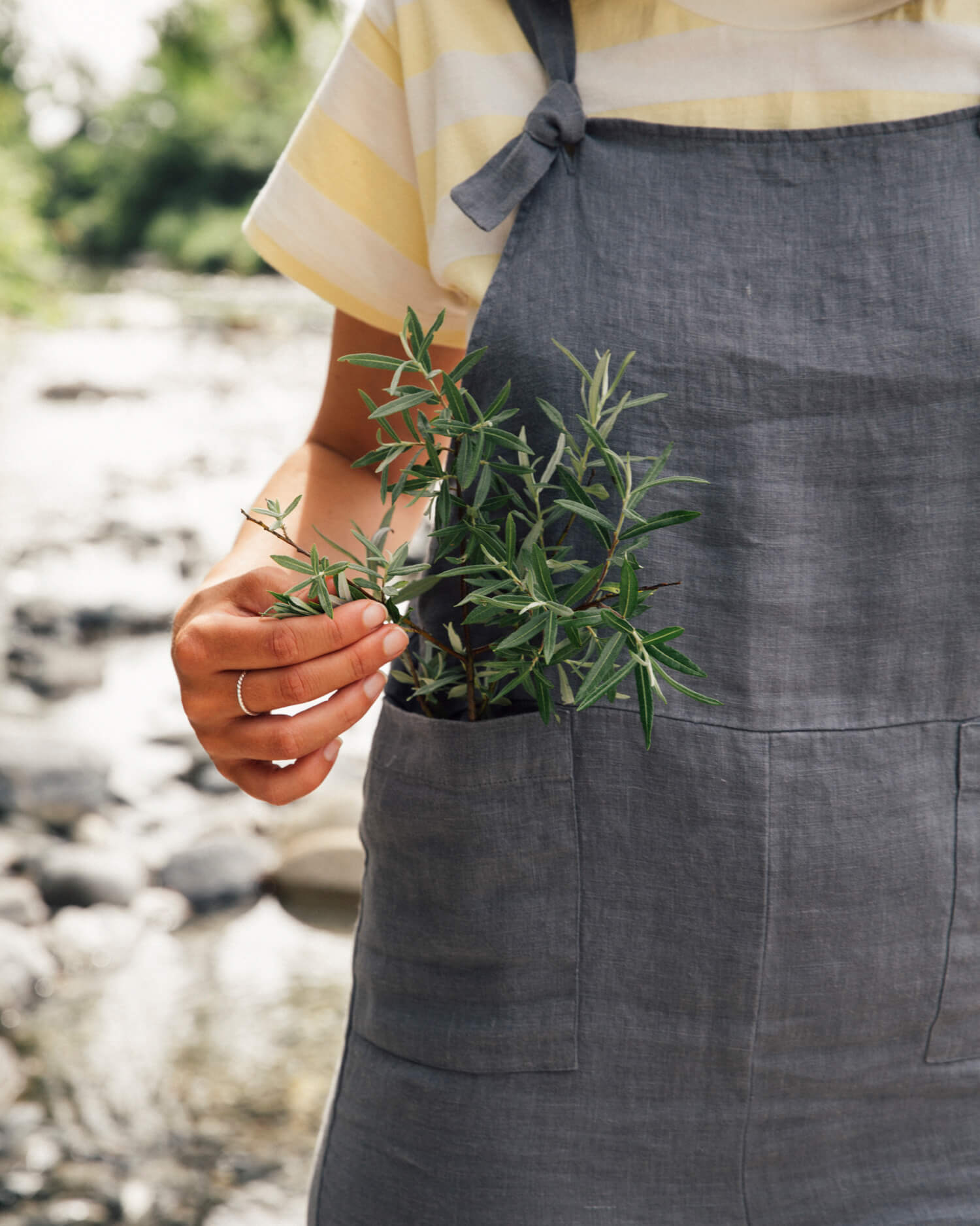 Linen Overall storm blue