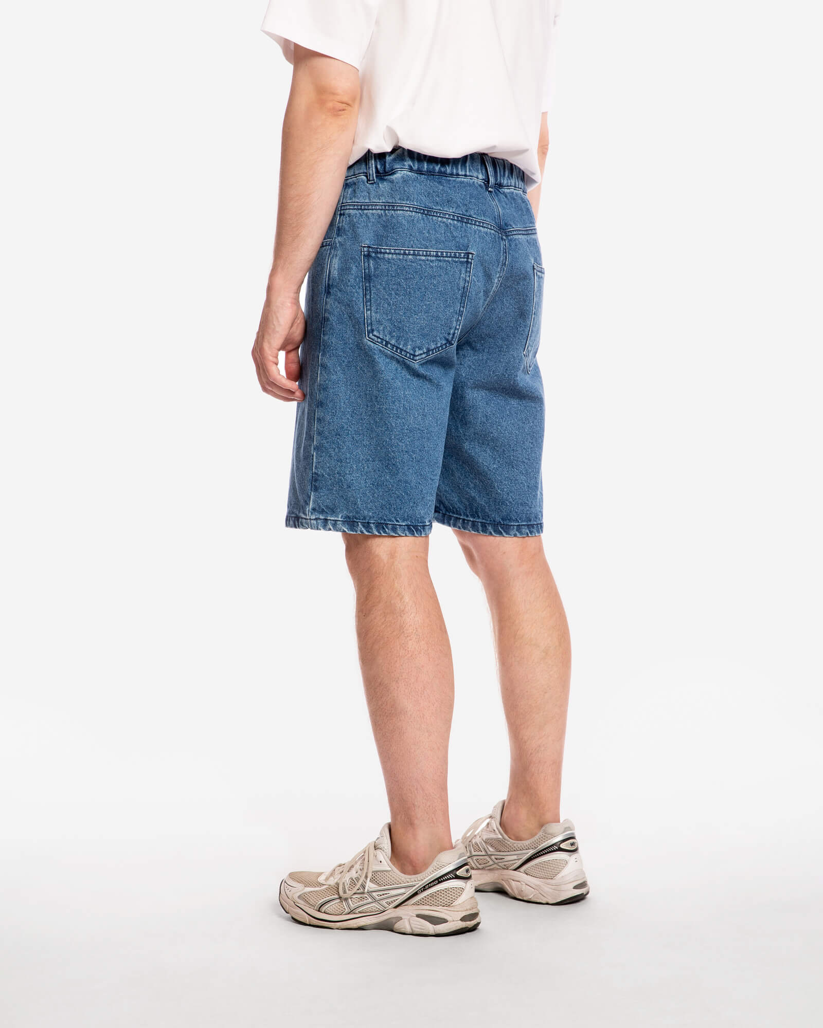 Loose Denim Shorts mid blue