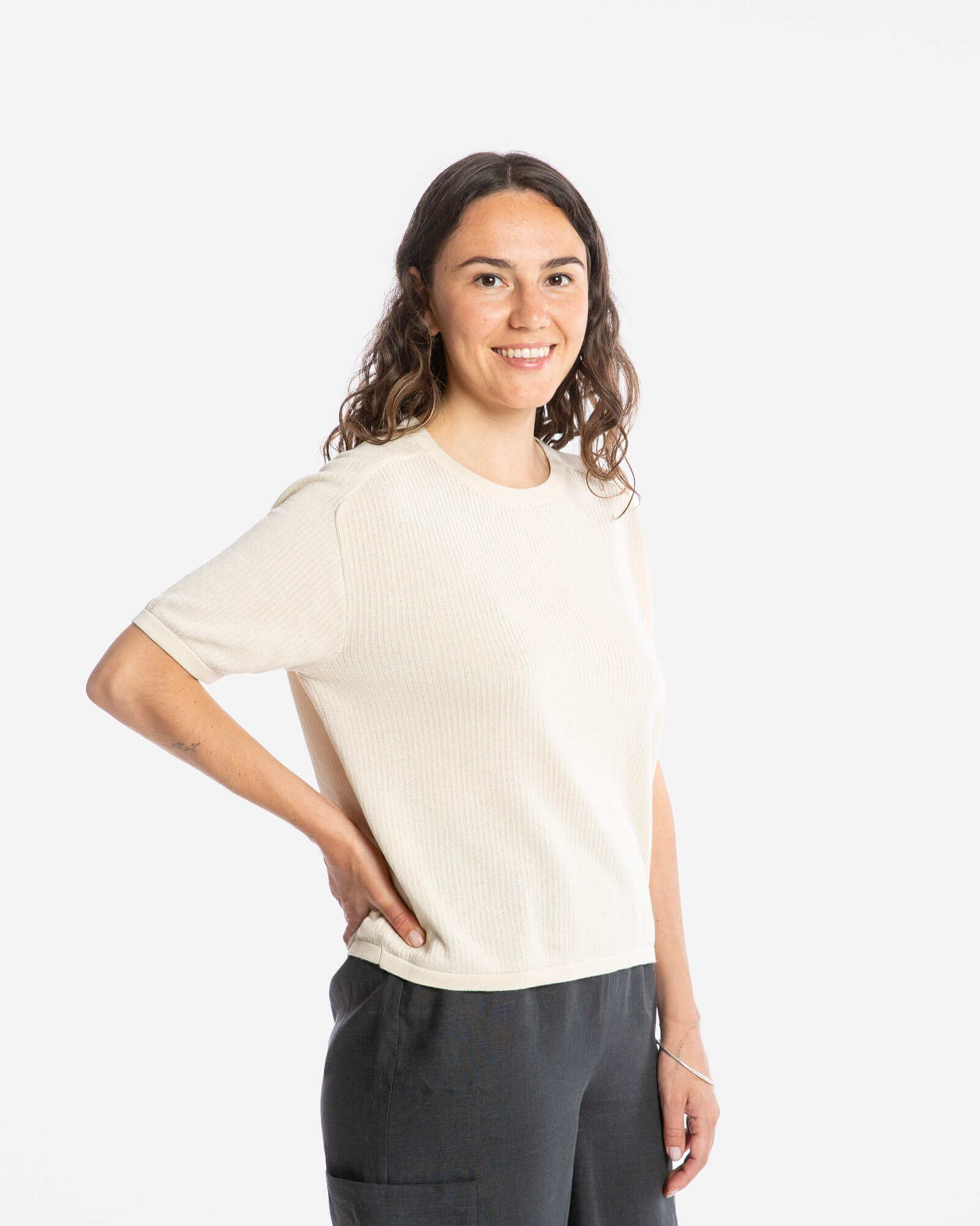 Knit T-Shirt bone