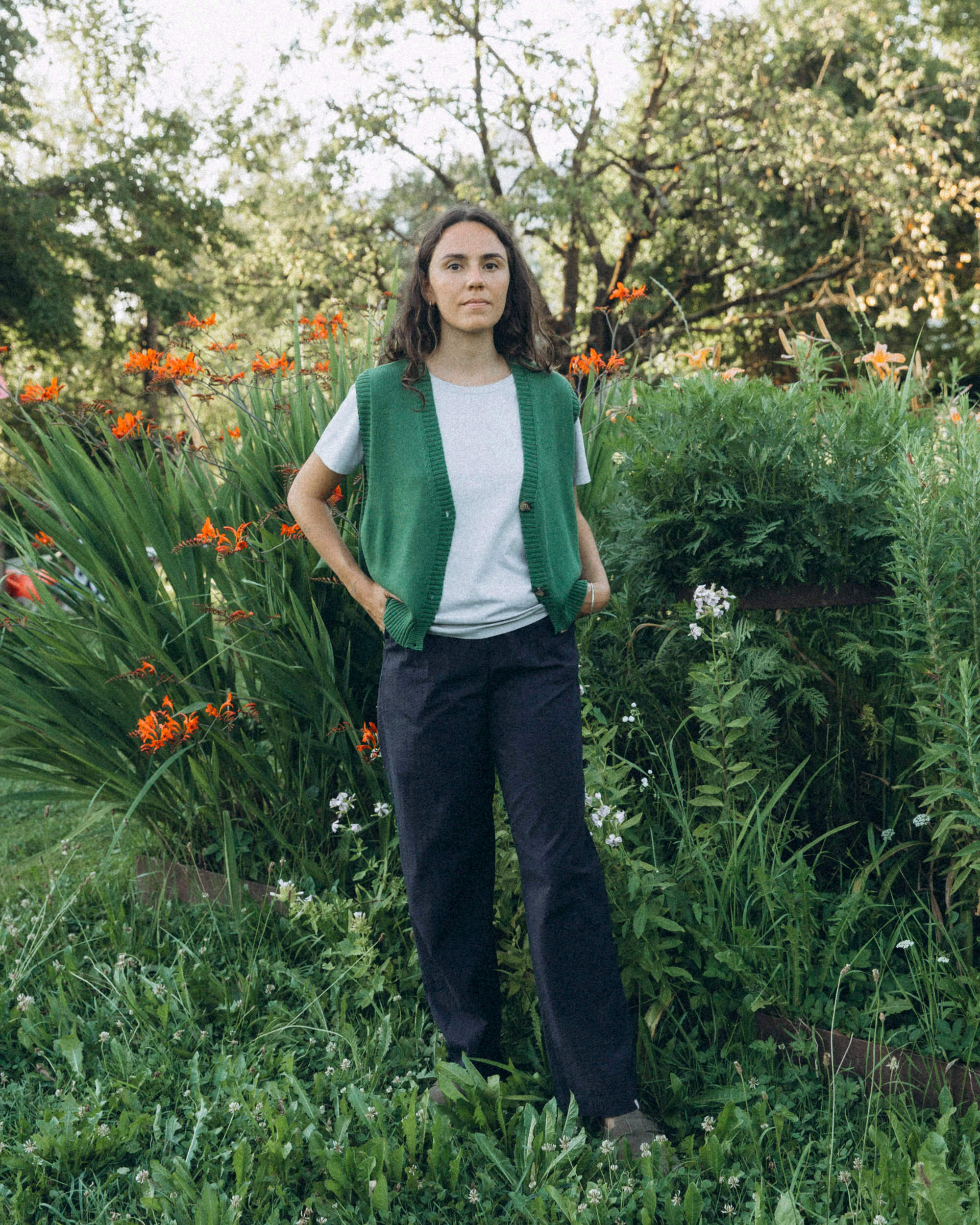 Pleated Pants navy