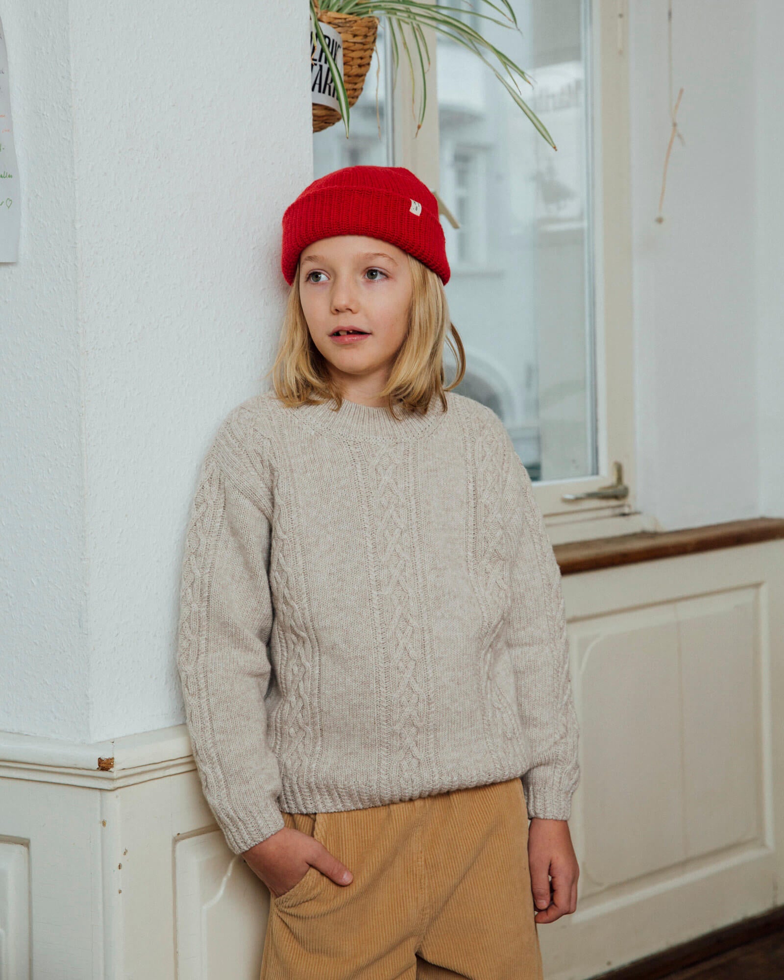 Fisherman Beanie poppy