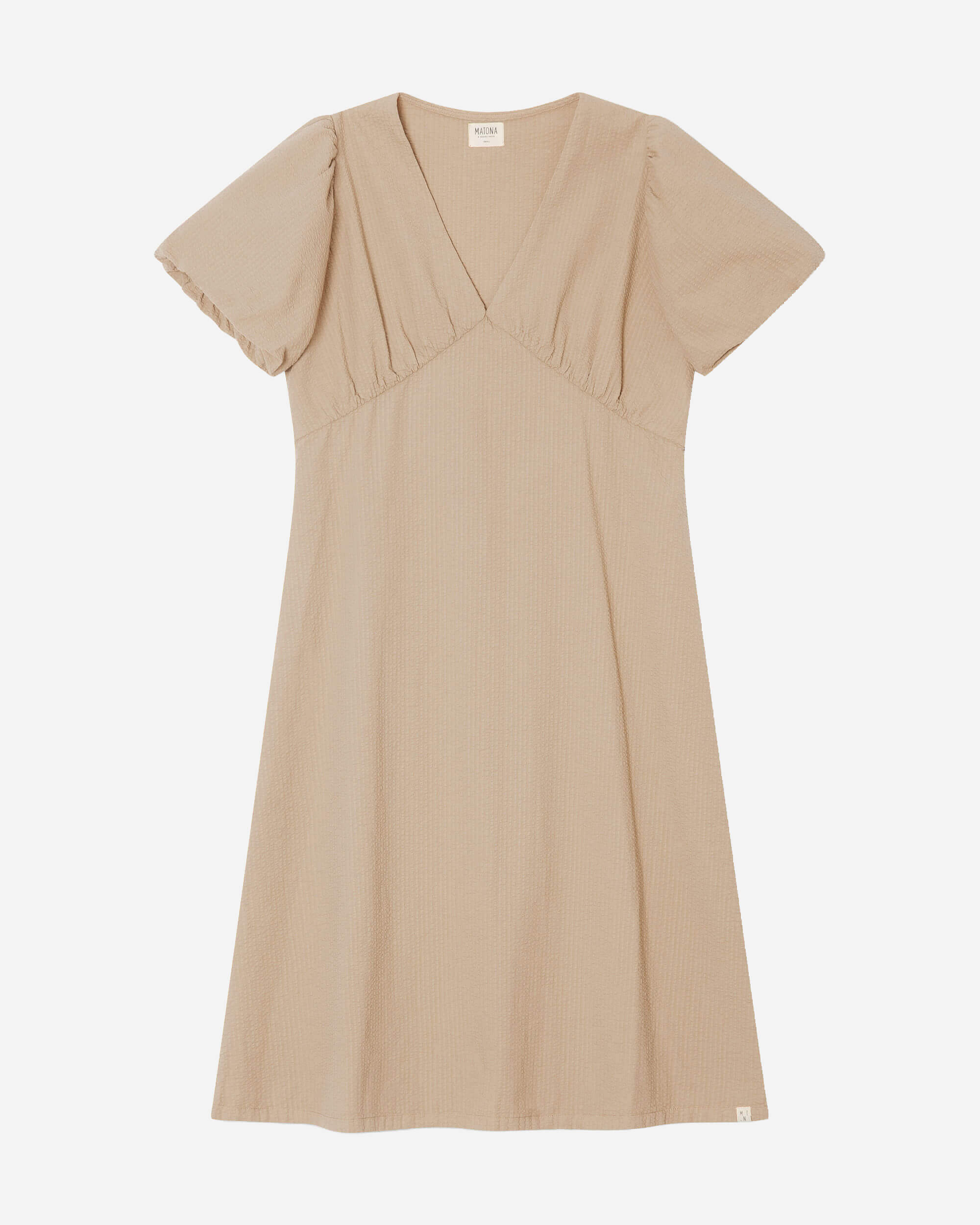 V-Neck Dress sand