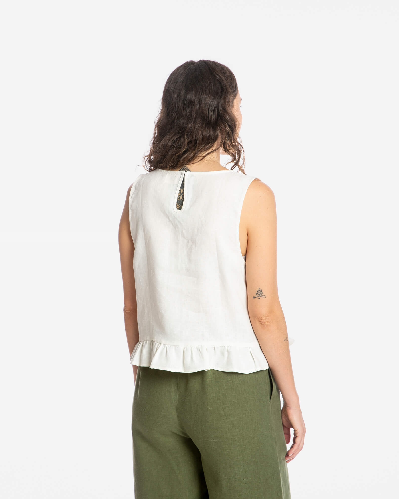 Gathered Top white