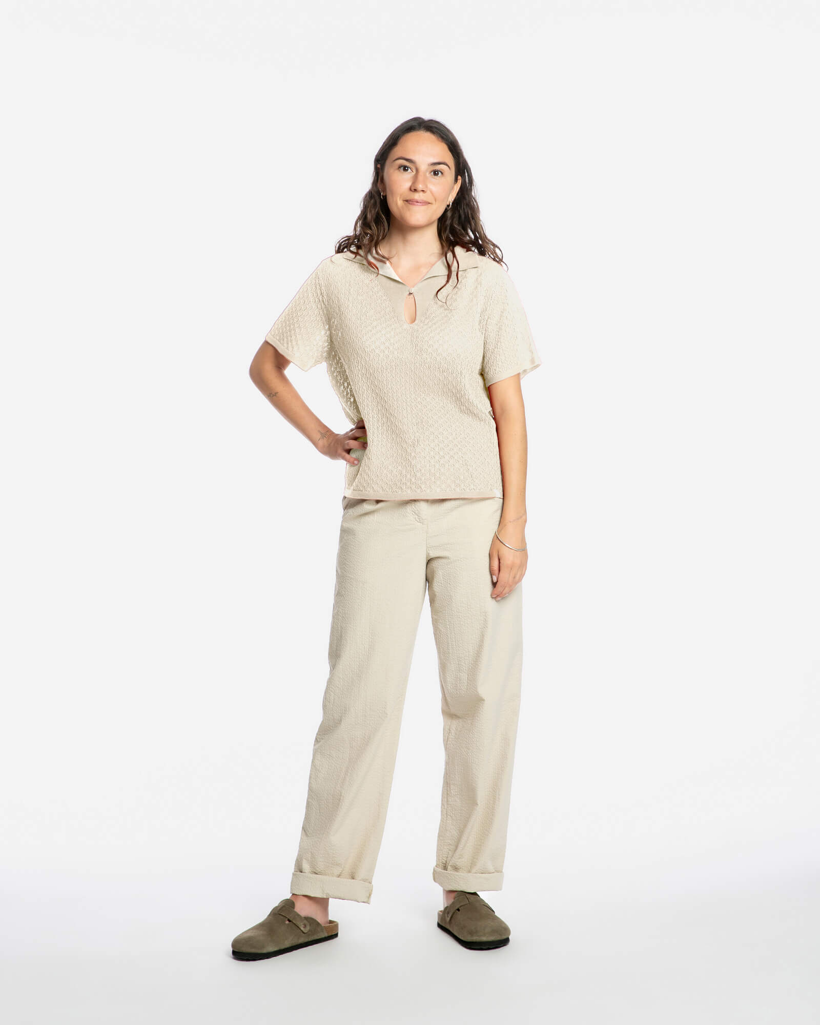 Pointelle Blouse bone